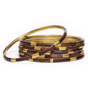 Pulseras de Resina y Latón Estilo Vintage, Hechas a Mano, Accesorios de Moda, Venta al por Mayor, Handforge Global Impex, para Bodas - Product Image 2