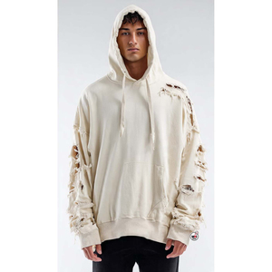เสื้อฮู้ดดี้ผู้ชายสไตล์วินเทจ ผ้าคอตตอนปักลาย พร้อมโลโก้ปัก - Product Image 1