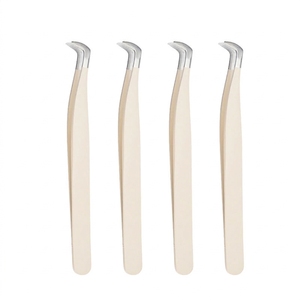 Pink Custom <b>Eyelash</b> Tweezers Set Professional Lash Extension Precision <b>Tools</b> for <b>Beauty</b> Salon and Private Label Orders - Product Image 3