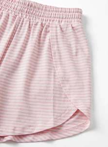 Ensemble de pyjama décontracté 2 pièces en tricot rayé rose pour femme, manches longues, col rond, coupe ample, printemps-été - Product Image 4