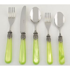 Ensemble de couverts vintage avec manches en résine marron, acier inoxydable poli miroir, passe au lave-vaisselle, pour mariage et fêtes - Product Image 4