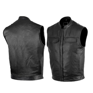 Chaleco de Cuero para Motocicleta de Alta Calidad a Bajo Precio, Logotipo Personalizado, Chaleco de Cuero Ligero para Hombre, Servicio OEM - Product Image 2