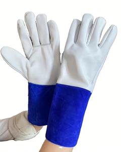 Gants de sécurité durables en cuir de vache, résistants à la chaleur, à manches longues et réglables, pour soudeurs - Product Image 1
