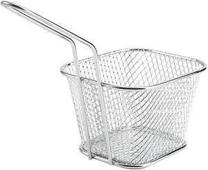 Cesta de freír de acero inoxidable de diseño moderno para freír y rebozar de forma eficiente en unidades de procesamiento de alimentos - Product Image 1