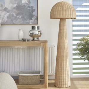 Rattan floor lamp stand wholesale <b>indoor</b> <b>lighting</b> supplies best price standing light lamps - Product Image 6