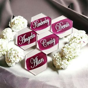 Juego de Posavasos de Acrílico Personalizados con Logotipo, Posavasos Transparentes para Bebidas, Grabado Láser, Resistentes al Calor, Impermeables, Regalo para el Hogar - Product Image 1