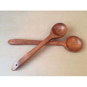 Lot de 7 ustensiles de cuisine robustes en bois d'acacia massif naturel, cuillères mélangeuses pour poêles antiadhésives et batterie de cuisine - Product Image 1