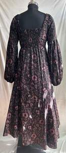 Vestido Midi Estampado de Cambric para Mujer, Elegante, Corte Holgado, Cómodo, Informal, para Fiestas de Verano - Product Image 3