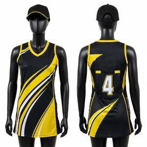 Uniforme de Netball para Hombre, Micro Interlock de Poliéster, Rojo, Negro y Blanco, Paneles Cruzados, Sublimación, Kits con Logotipo Personalizado - Product Image 3