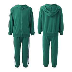 Conjunto de Sudadera con Capucha y Pantalones Deportivos para Niños y Niñas, 100% Algodón, Antiarrugas, Forro Polar Cálido, Estampado de Leopardo, Invierno, Dos Piezas, Personalizable - Product Image 5
