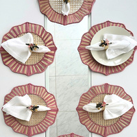 Meilleur Choix 2026 Sets de Table en Corde de Papier pour Décoration de Table de Noël, Sets de Table Ronds Personnalisables, Variété de Couleurs