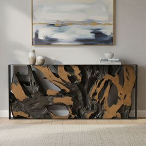 TEAK ROOT CONSOLE IRON FRAME - Product Image 1