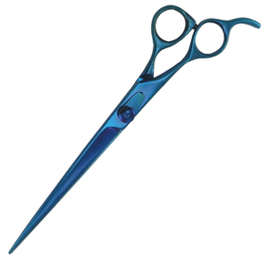 Professional Blue Titanium Coated Hair Scissors Stainless Steel Straight Blade Barber Salon Cutting <b>Shears</b> Made In Pakistan - Product Image 4