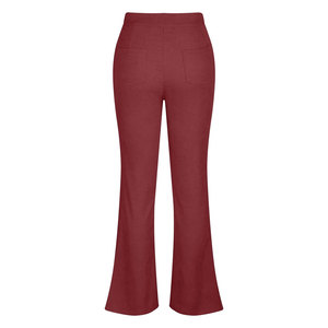 Hot Selling SOLID Color Breathable Women High Waist Flare <b>Pants</b> <b>Summer</b> Women Best Price Wholesale Casual Flared Trousers <b>Pants</b> - Product Image 3