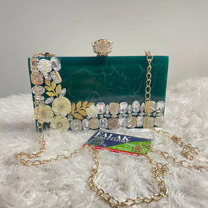 Embrague de resina de primera calidad con patrón deslumbrante Embrague de resina con patrón floral Último estilo Monedero de embrague de resina Falak World Export - Product Image 1