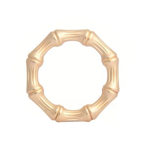 Anneaux de serviette en bambou doré, technique de moulage à la main, compatibles lave-vaisselle, design moderne, pour la décoration de table - Product Image 1