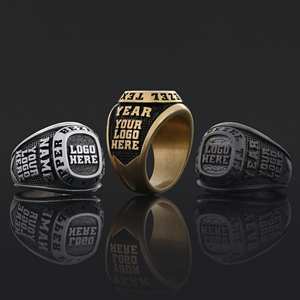 Anillo Personalizado BOJ 007 con Nombre Grabado y Logotipos Personalizados, Hecho a Mano en Plata 925 con Baño de Oro, Diseño Exclusivo, Precio Bajo en Oferta - Product Image 1