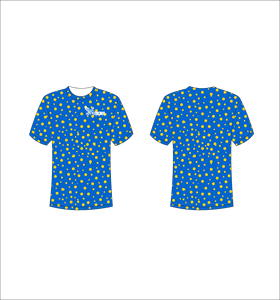 T-shirt à manches courtes pour homme, bleu à pois, col rond, coupe classique, respirant, vêtement décontracté, imprimé numérique - Product Image 1