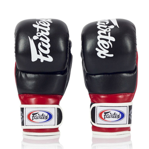 Guantes de Sparring Fairtex Mma Shooter de Primera Calidad, Rojos y Negros, de Cuero Auténtico, para Entrenamiento de Combate, Muay Thai, Guantes de Mma Shooter - Product Image 4