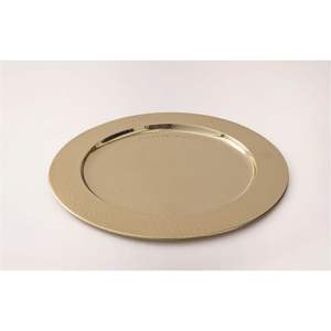 Assiettes de Présentation Luxe Dorées en Métal Brossé – Assiettes Décoratives en Acier Inoxydable pour Mariages, Événements et Fêtes – Vente en Gros - Product Image 2