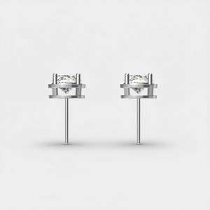 Boucles d'oreilles pendantes en argent sterling 925, style barre, avec diamants brillants cultivés en laboratoire certifiés IGI, pour mariage, fête ou cadeau - Product Image 2