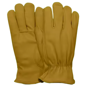 Best Performance Heavy Duty Cowhide Grain Leather General Purpose <b>Driver</b> <b>Gloves</b> Elastic Cuff Tear-Resistant Industrial Safety - Product Image 4