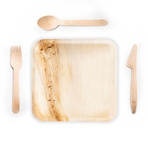 Eco Friendly Areca Leaf <b>Disposable</b> <b>Plates</b> 6 Inches Square Design Biodegradable Dinnerware for Hotel Restaurant Picnic <b>Plates</b> Use - Product Image 1