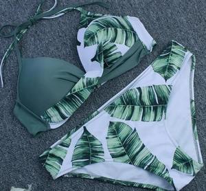 Conjunto de Bikini de 2 Piezas de Cintura Alta, Logotipo Personalizado, Fabricante OEM, Venta al Por Mayor, Spandex/Nylon, Anti-UV, Secado Rápido, Estampado - Product Image 5
