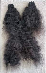 Extensions de trame humaine brute indienne de qualité supérieure de luxe Styles de boucles de vagues naturelles Style nano pré-collé - Product Image 3