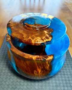 HANDMADE <b>DECOR</b> NATURAL WOODEN RESIN SALAD BOWL <b>LID</b> Polished Durable Lightweight High Quality Eco Friendly Food Serving - Product Image 6