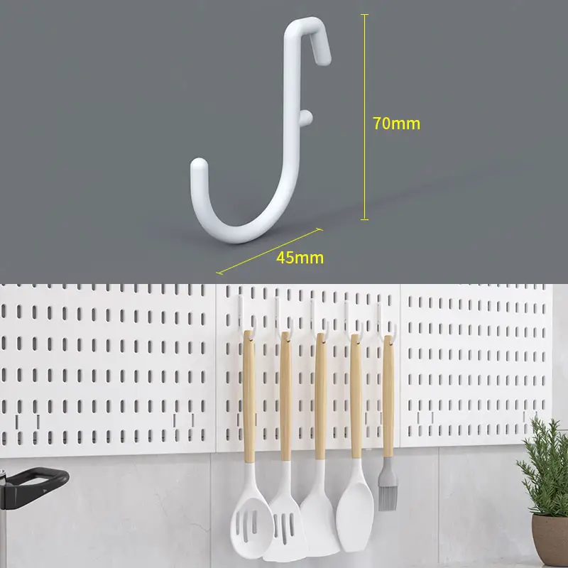 Vendite calde Peg Board wall organizer clear pegboard rack black pegboard ganci accessori display pannello forato