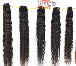 Cheveux de couleur naturelle indienne vierge crue femmes noires tissage cuticule aligné faisceau 100% traitement bon marché aucune Extensions de cheveux humains - Product Image 2