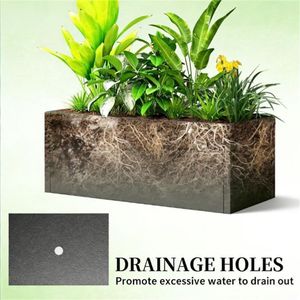Pot de fleurs en métal pour plantes d'extérieur, élégant et décoratif - Product Image 2