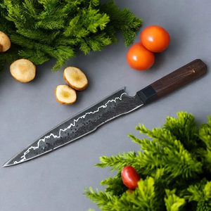 Burraq Custom Handmade Personalized Carbon Steel Chef <b>Knife</b> 8 Inch Blade 3.0mm Thickness Wood Handle Keep Dry Care - Product Image 2