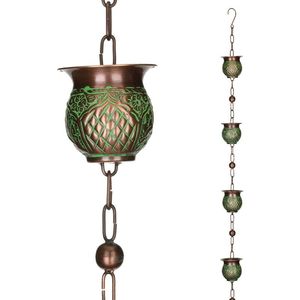 Nouvelle Arrivée Chaîne de Pluie Décorative Extérieure en Métal pour Jardin, Remplacement de Gouttière, Taille, Forme et Couleur Personnalisables - Product Image 3