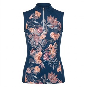 NUEVO Chaleco Metálico Plateado sin Mangas con Cierre para Mujer, Ropa de Equitación de Color Sólido - Product Image 4
