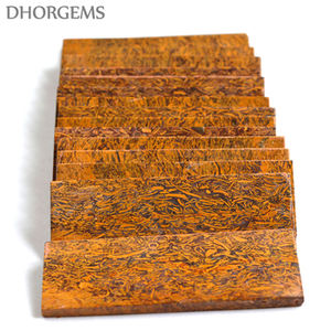 Cobra Jasper de Alta Calidad, Gema Natural Amarilla en Forma de Rectángulo, Corte de 8mm de Altura para Fines Decorativos, Mármol - Product Image 5