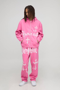 Sudaderas con Capucha Personalizadas para Hombre, con Estampado de Logotipo, Invierno, Lisas, Teñidas, con Cierre, de Alta Calidad, Gruesas, Estilo Urbano, 100% Algodón - Product Image 2