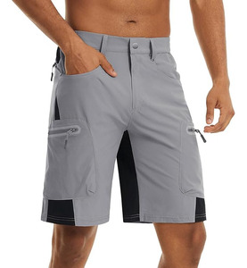 กางเกงขาสั้นลำลองผู้ชายสำหรับฤดูร้อน ผ้าเทอร์รี่ แห้งเร็ว กันยับ ปักลายชายผ่า เอวยางยืดสูง ระบายอากาศได้ดี ทรงหลวม - Product Image 2