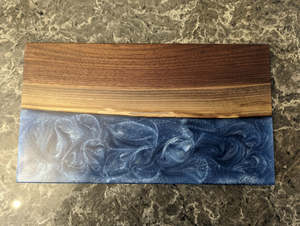 Tabla de cortar de resina con patrón de onda blanca de amor modelo personalizado hecho a mano tabla de cortar de cocina única precio al por mayor artesanías de resina - Product Image 5