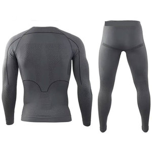 Men Compression Long Sleeve Top Pants Set Full Sleeve Spandex Polyester Quick Dry Seamless Fitness Workout Gear - Product Image 5