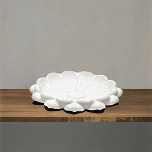 Bol en marbre blanc sculpté à la main authentique d'Inde, magnifique pièce d'accent pour la décoration de table, offrant une élégance artisanale - Product Image 5