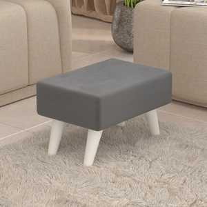 Pouf rectangulaire multifonction en bois d'ingénierie Midase, tabouret/mobilier d'appoint, repose-pieds avec assise en mousse gonflée - Product Image 5