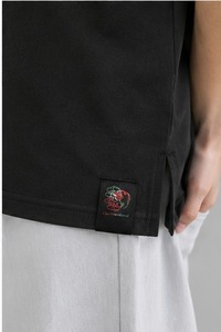 T-shirt décontracté d'été pour femme à manches courtes, style streetwear, avec logo, sur mesure OEM/ODM, grande taille, en polyester/coton tricoté - Product Image 3