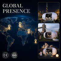 Capsule spatiale mobile futuriste, maison préfabriquée, bureau intelligent en conteneur avec système de contrôle intelligent