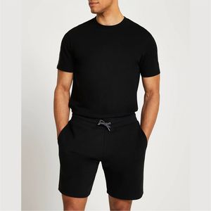 WholeSale Product New Arrival Men Summer Short Sleeve T Shirts and Shorts <b>Twin</b> <b>Set</b> Contrast Color Men <b>Twin</b> <b>Sets</b> for Adults OEM - Product Image 2
