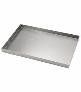 Assiette de service rectangulaire en métal poli, minimaliste, compatible lave-vaisselle - Product Image 6