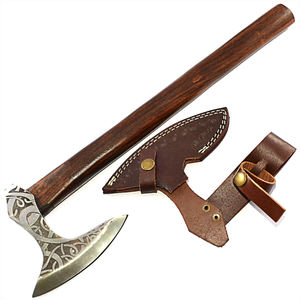 Hacha con Barba Forjada a Mano y Grabada, con Mango de Madera Dura, Hacha Decorativa Hecha a Mano Personalizada para Venta al por Mayor - Product Image 5