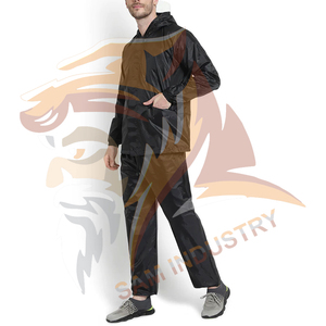 ชุดเซ็ตเสื้อฮู้ดและกางเกงวอร์มผ้าฝ้าย 100% สำหรับผู้ชาย สไตล์ลำลอง สีพื้น ป้องกันลม เหมาะสำหรับฤดูใบไม้ร่วง เป็นมิตรต่อสิ่งแวดล้อม - Product Image 2