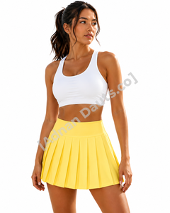 High Quality Custom Logo Pleated <b>Mini</b> Tennis Skirt Women High Waisted Breathable 100% Polyester Wholesale Golf Skirt - Product Image 5